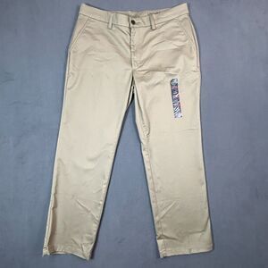 St Johns Bay‎ Khaki Pants Mens 34x29 Beige Universal Easy Care Flat Front Tan
